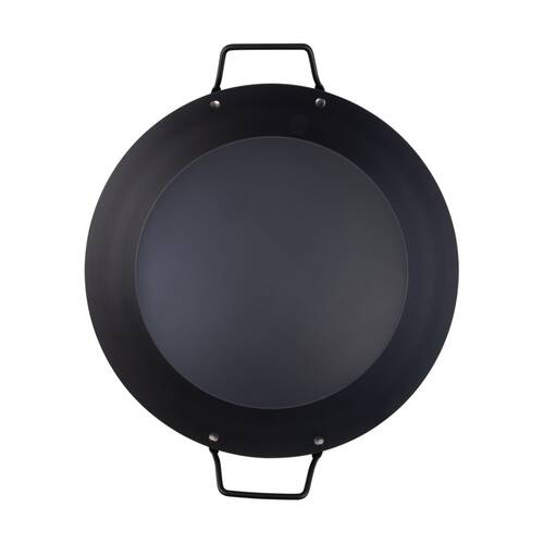 Evolv Pre-Seasoned Heavy Gauge Fast Heat?Carbon Steel Paella Pan 38cm