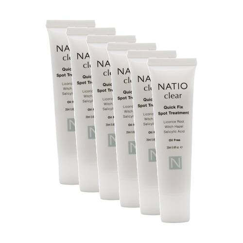 6PK Natio Spot Treatment Clear Quick Fix Licorice Root Witch Hazel 20ml