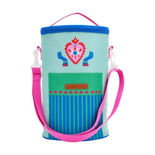 Annabel Trends Tall Picnic Cooler Bag Blue Barrel Fiesta 33x20cm