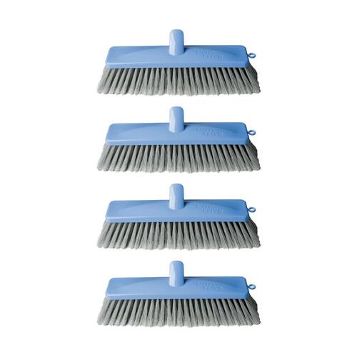 4PK Oates Ultimate Indoor Broom Head Soft Dense Bristles Extra Long