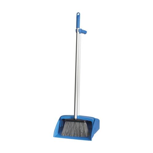 Oates Commercial Lobby Pan And Brush Set Blue Aluminium Handles