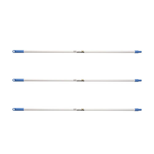 3PK Oates Value Handle Powder Coated Aluminium Shaft Blue 1.4mx25mm