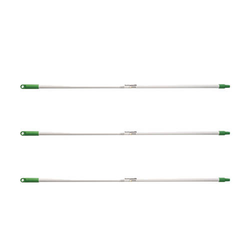 3PK Oates Value Handle Powder Coated Aluminium Shaft Green 1.4mx25mm