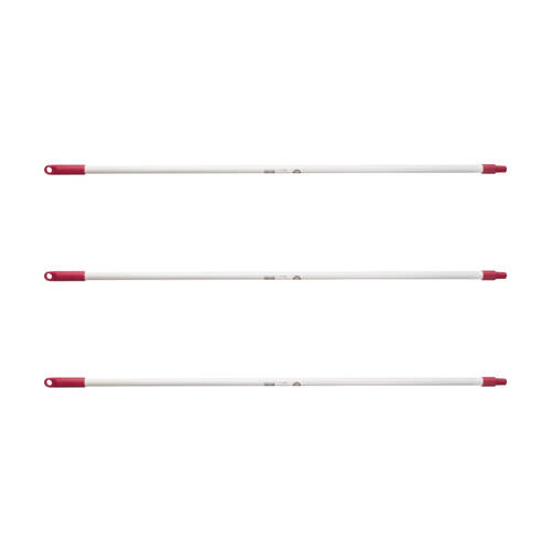 3PK Oates Value Handle Powder Coated Aluminium Shaft Red 1.4mx25mm