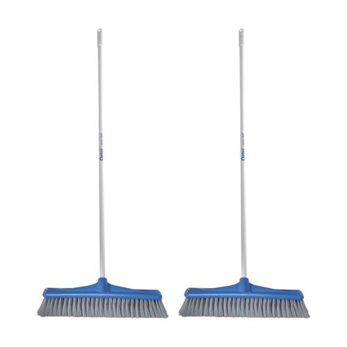 2PK Oates Jumbo Indoor Broom System Dense Bristles Thorough Sweep 450mm