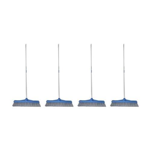 4PK Oates Jumbo Indoor Broom System Dense Bristles Thorough Sweep 450mm