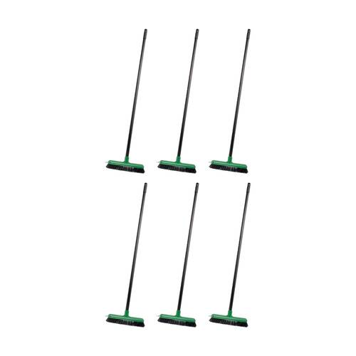6PK Oates Compact Deck Scrub System Durable Bristles Powder Coated Handle