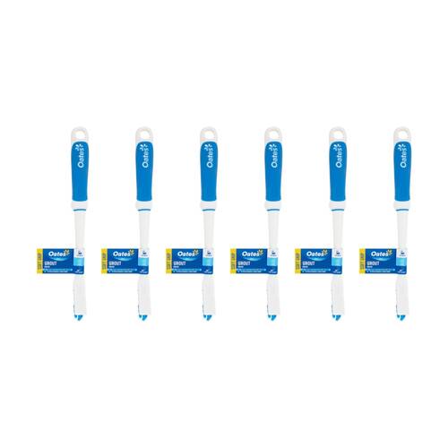 6PK Oates Soft Grip Grout Brush Stiff Bristles Built-In Scraper For Tiles