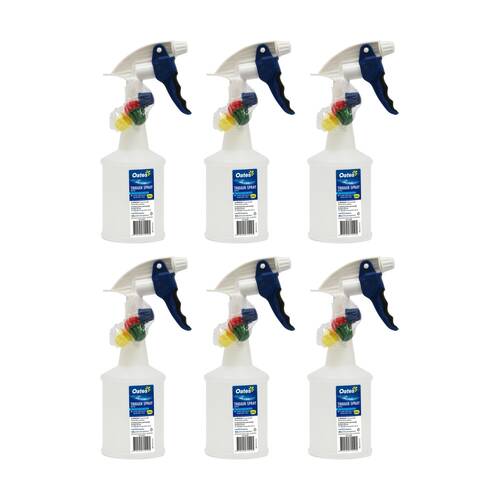 6PK Oates Trigger Spray Bottle Heavy Duty High Output Assorted 500ml