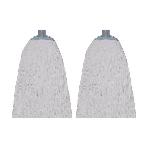 2PK Edco Polycotton Mop Head Metal Ferrule Cleaning Tool 24 1inchx25mm