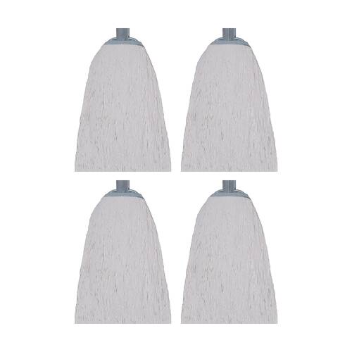 4PK Edco Polycotton Mop Head Metal Ferrule Cleaning Tool 30 1inchx25mm