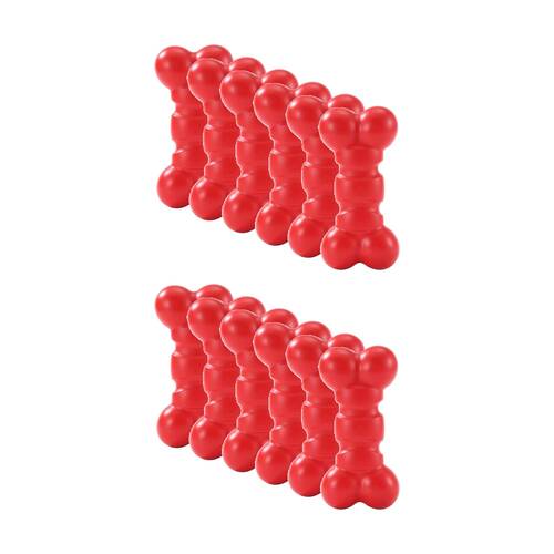 12x Paws And Claws Heavy Duty Jumbo Chew Bone TPR Dog Pet Toy 17x8.2cm Assorted