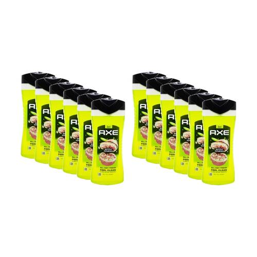 12PK Axe 3 In 1 Wash Body Face Hair Epic Fresh Citrus Fragrance 400mL
