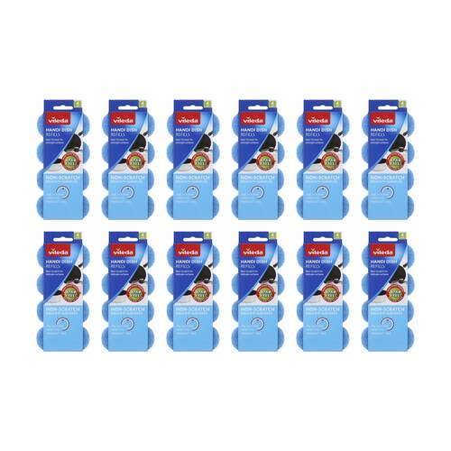 12x4pc Vileda Handi Dish Non-Scratch Refills Gentle Cleaning Sponges