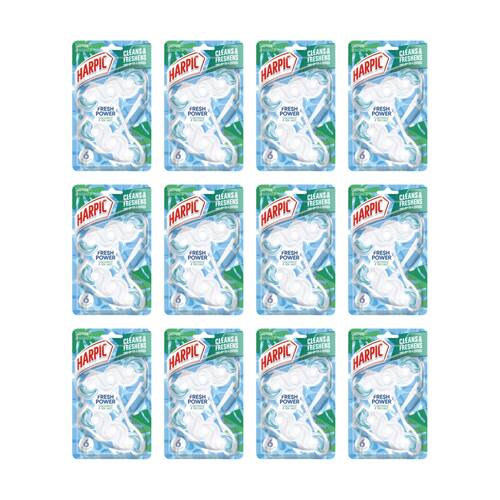 12x 2pc Harpic Toilet Cleaner Fresh Power W/ 6 Actions Coconut & Sea Salt