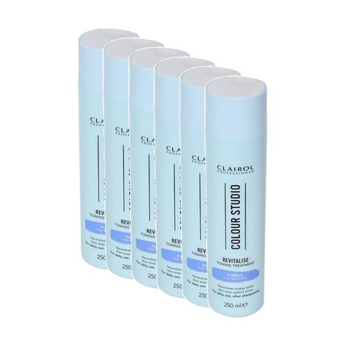 6PK Clairol Professional Colour Studio Revitalise Hair Toning Treatment Purple