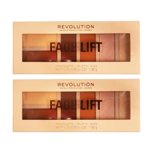 2PK Revolution Face Lift Palette Light To Medium Cosmetic Make Up 1.8g