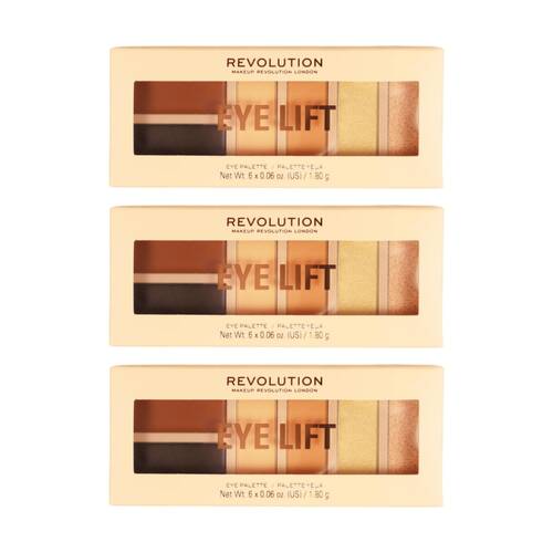 3PK Revolution Eye Lift Palette Eyeshadow Makeup Multi-Shade Compact 1.8g