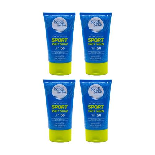 4x Bondi Sands Broad Spectrum UVA UVB Protection Sport Wet Skin SPF50 125mL