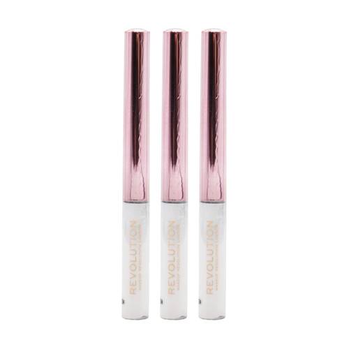 3PK Revolution Super Flick Liquid Eyeliner Eye Makeup White 2.4ml