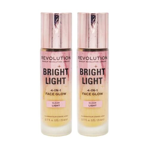 2PK Revolution Bright Light Face Glow Gleam Skin Care 23mL
