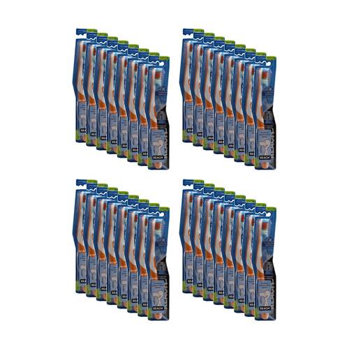 32PK Reach All in 1 Mouth Defense Toothbrush W/ 14-Degree Angled Neck Med Asstd