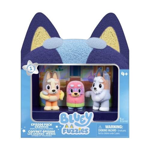 3pc Bluey Series 1 Fuzzies Collectable Kids Figure Episode Set 4y+ Assorted