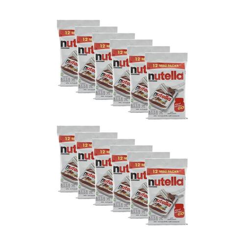 12x 12pc Nutella Ferrero Chocolate Spread Portion On The Go Pack 15g