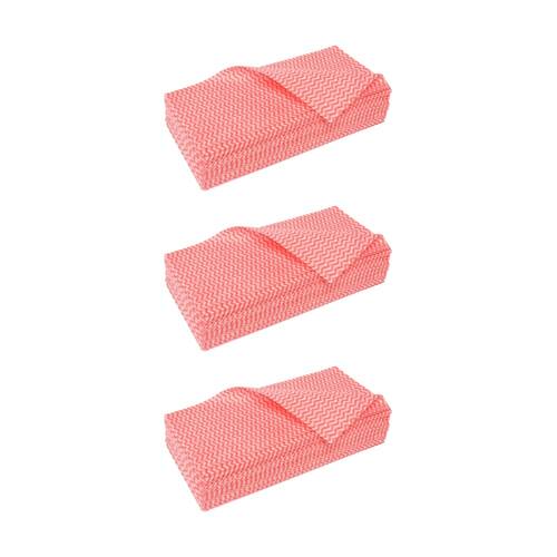 3x 20pc Edco Absorbent Merriwipe Solvent Resistant Heavy Duty Wipes Red