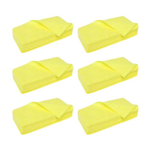 6x 20pc Edco Absorbent Merriwipe Solvent Resistant Heavy Duty Wipes Yellow