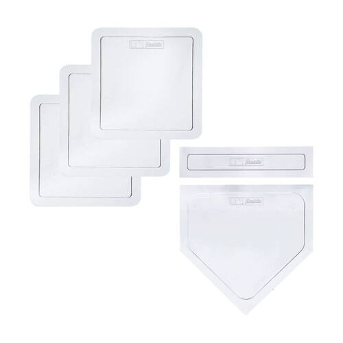 5pc Franklin MLB Durable Weather-Resistant Rubber Base Throwdown Set White