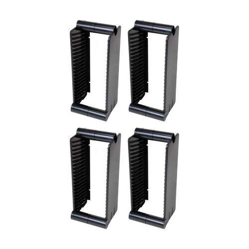 4PK Fischer Plastic 20 Unit Cd Rack / Stand CD Wall Mount