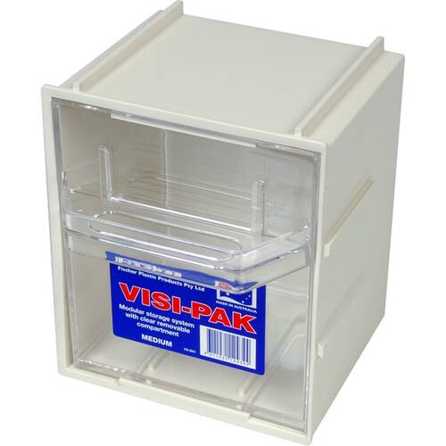 Fischer Plastic Medium Visi Pak Storage Drawer With Clips