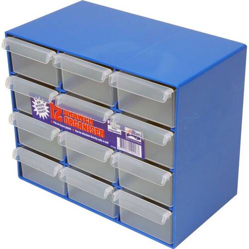 Fischer Plastic 12 Drawer Storage Cabinet Spare Parts Organiser