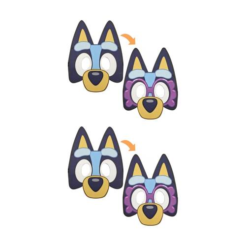 2x Rubies Bluey To Granny Janet Reversible Mask Costume Dress Up Party Accessory
