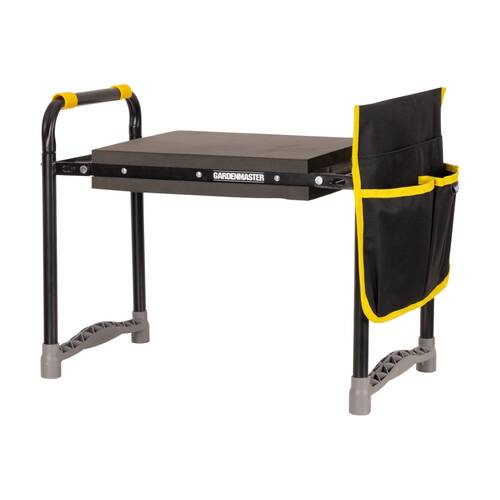 Gardenmaster Foldable Seat Kneeler W/ Detachable Arms 52x30x10cm Black/Yellow