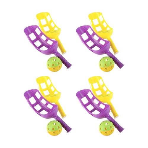 4x 3pc Regent Toss Catch & Throw Outdoor/Backyard/Beach Activity Game Set