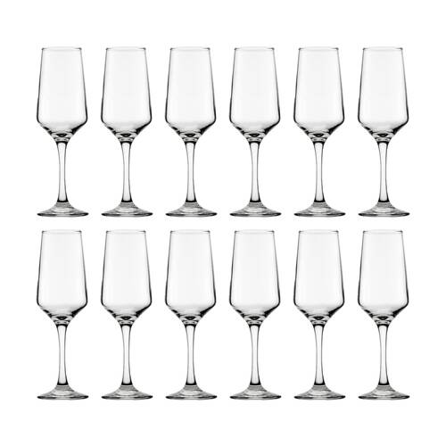 12PK Crown Glassware Summit Champagne Flute 210mL Clear Glass
