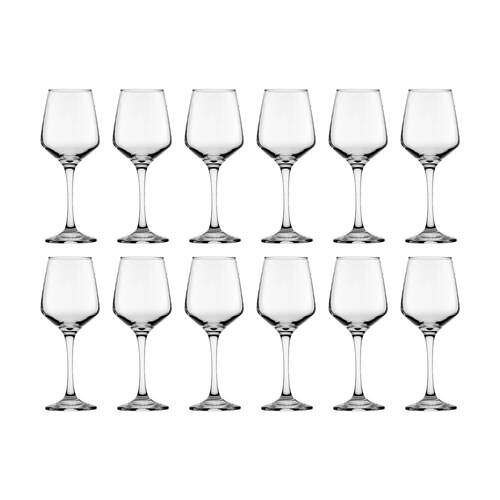 12PK Crown Glassware Summit Wine Classic Stemmed Glass Drinkware 350ml