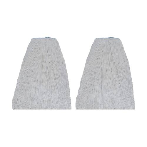 2PK Edco High Lint Resistance Polycotton Mop Plastic Ferrule 20 Blue