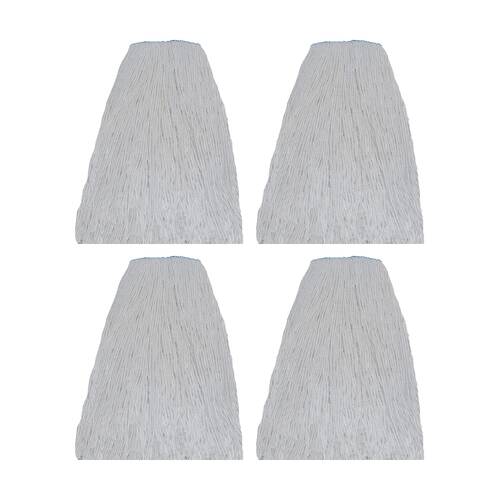 4PK Edco High Lint Resistance Polycotton Mop Plastic Ferrule 20 Blue