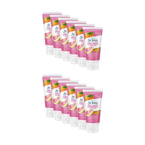 12PK St Ives Scrub Even And Bright Pink Lemon Mandarin Orange 150mL