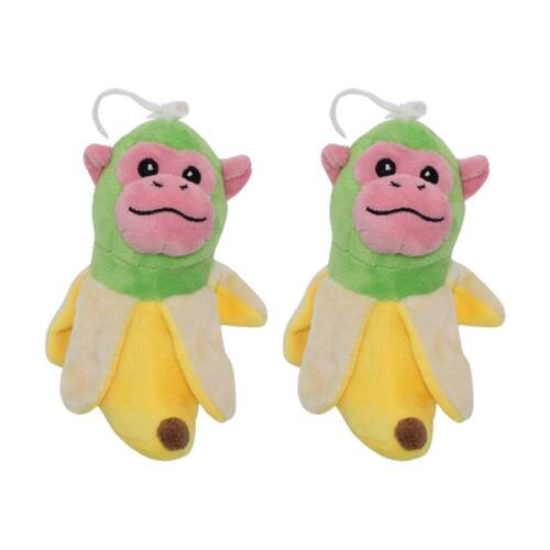 2PK Bambolina Brain Rottiz Plush Toy Keychain Sound Soft Assorted 15cm