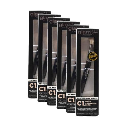 6PK Manicare Make Up Micro Concealing Brush C1 Glam Pro Professional Series
