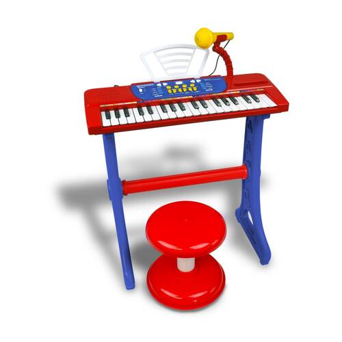 Bontempi Electronic Keyboard 37-Key With Microphone Legs And Stool