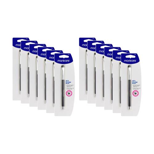 12PK Manicare Smudge Brush Make Up Tool For Soft Bristles & Lines E13
