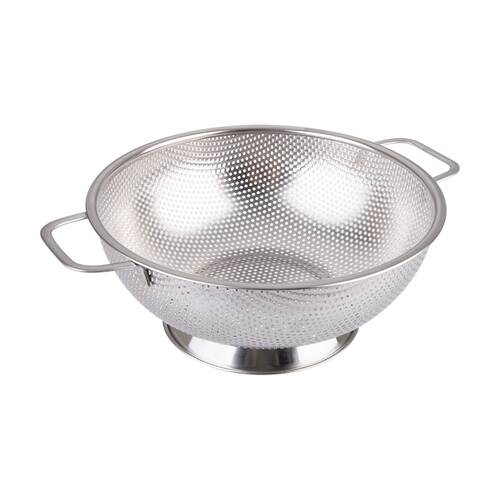 Appetito Stainless Steel Kitchen Colander W/ Handles 25.5cm Diameter