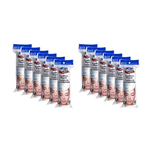 12x 80pc Wish Ultra Round Pure Cotton Pads Hypoallergenic Absorbent