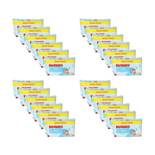24x 60pc Huggies Baby Wipes Pure Gentle Cleansing Sensitive Skin