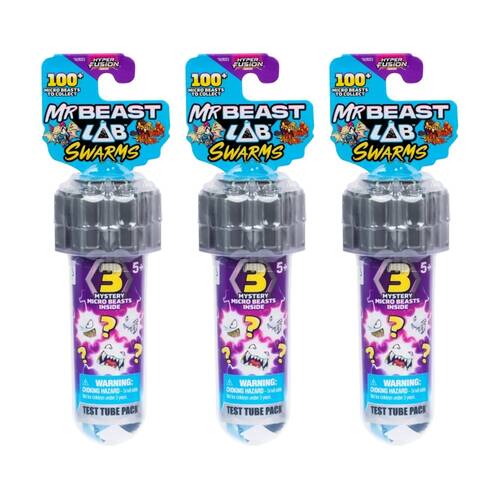 3x 3pc MrBeast Lab Swarms S3 Fusion Pod Micro Beasts Assorted
